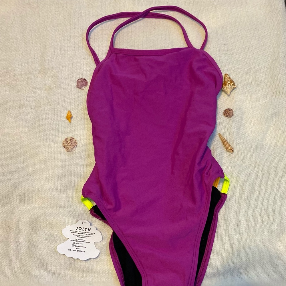 Purple One Piece Bathing Suit